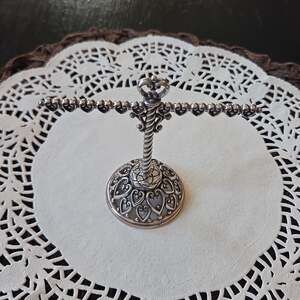 Brighton Silver Heart and Cross Jewelry Display Earring Stand